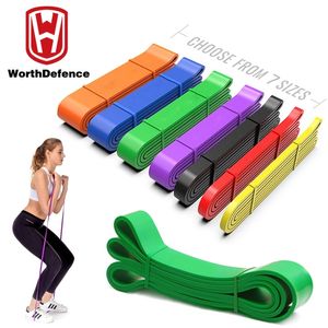 Worthdefence Training Bandas de resistencia Gym Home Fitness Rubber Expander para Yoga Pull Up Assist Gum Ejercicio Equipo de entrenamiento 220317