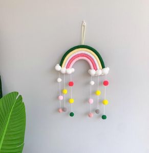 Tissé nuage arc-en-ciel suspendu décoration INS Style nordique maison mur décor enfants chambre pendentif YL501