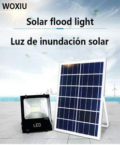 WOXIU 100W llevó luces de inundación solares iluminación al aire libre Sensor de inundación LED Lámpara de punto de jardín Luces de reflector alimentadas a prueba de agua IP657639307