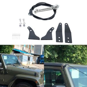 Wrangler JK Limb Risers Cable de acero Cabina para Jeep Wrangler Jk Jku Hood Obstáculo Elimina accesorios de cuerda 2007- 2017