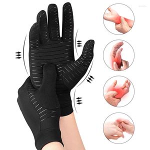 Wrist Support 1 Pair Arthritis Compression Glove Full Finger Elastic Joint Pain Relief Sports Gloves For Driving Cycling Unisex 24BD
