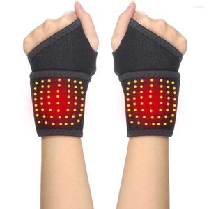 Support du poignet 1 paire Auto-chauffage de protection contre la ceinture magnétique Thérapie magnétique Santé Santé Arthritique Relief Pain Heat Braveur