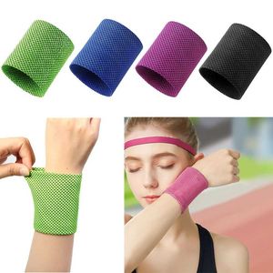 Muñequera 1 PC Pulsera de tenis fría pero transpirable Embalaje Deportes Fitness Yoga Voleibol Mano Banda para el sudor P230523