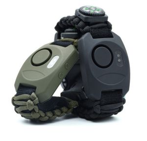 Montre-bracelet alarme personnelle alarme portable alarme SaveSound pour femmes hommes étudiants enfants personnes âgées avec lumière LED avec boussole et température