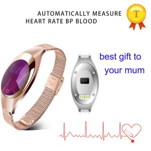 Bracelets Meilleur cadeau à maman mère Android iOS Smart Wristban Bluetooth Fitness Barcelet pour les femmes atteintes d'hypertension de la fréquence cardiaque Monitor