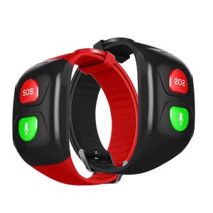 Bracelets IP67 Smart Watch GPS tracker SOS Bracelet Bracelet Old Men Kids Big Big Bouton SOS sans affichage pour Android