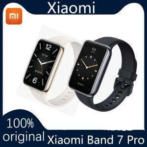 Bracelets originaux Xiaomi Mi Band 7 Pro GPS Bracelet Smart Amoled Screen Blood Oxygen Fitness Traker Traker Bluetooth Imperproof Miband 7 Pro