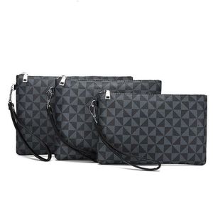 Bolsos de mano de sobre de cuero de diseñador para mujer, carteras largas para teléfono, monedero para mujer, marca de embrague para hombre