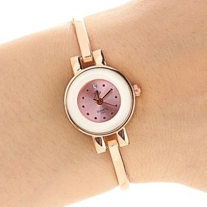 Relojes de pulsera 100pcs / lot JW-3327 Mini Correa Jw Brand Pulsera Reloj Wrap Cuarzo Elegance Reloj de pulsera Elegante Rose Gold Lady WholesaleWristwatc