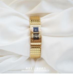 Relojes de pulsera 2023 Reloj para mujer Dial rectangular Pulsera de oro Moda Regalo de cuarzo para novia Temperamento de lujo