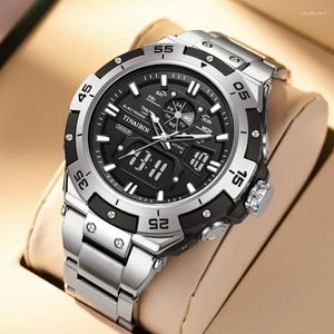 Montre-bracelets 2024 Digital Metal Sport Luxury Watch For Men Termoproof Alarm Chronograph Chronograph en acier inoxydable CEULLE 6621 FACTOIRE