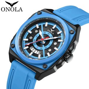 Montre-bracelets 2024 Nouveau design de mode à chaud ONOLA Youth Mens Multi Color SILE RIDE ARPHEPORHE ES COLOR Q240426