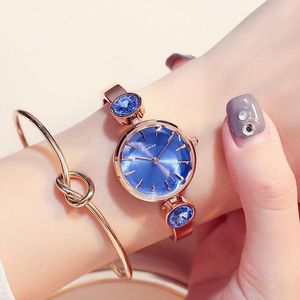 Montres-bracelets 7261 Kimio Classique Bleu Femmes Bracelet Montre Dames Gem Montres À Quartz Horloge Femme Robe Relogio Feminino Pour Femme Relojes