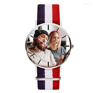 Relojes de pulsera A3311 Po Impreso DIY Amantes del reloj Diseño de moda Reloj de pulsera Imprimir con relojes personalizados del cliente Regalo de Navidad