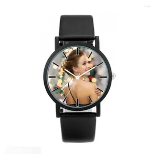 Montres-bracelets A3317w DIY Watch Po Impression Montre-bracelet Montres personnalisées Logo Design Cadeau d'anniversaire pour l'image de l'amant Personnaliser l'horloge