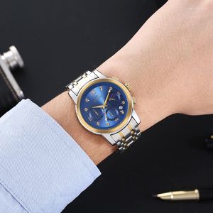 Montres-bracelets automatique montre à quartz hommes chinois original en acier inoxydable résistant aux rayures étanche plongée affaires décontracté