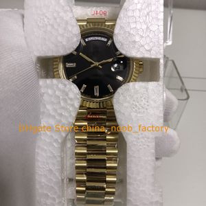 Relojes de pulsera Relojes automáticos Fecha para hombre 40 mm Oro amarillo Negro Baguette Diamante Dial Cal.3255 Movimiento 904L Acero GMF Cristal de zafiro Reloj mecánico
