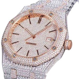 Relojes de pulsera Bilux Diamond VVS1 Fondo mecánico automático Reloj mecánico resistente al agua para hombres Certificado GIA