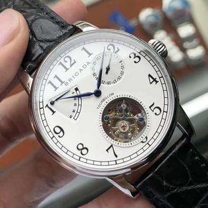 Montres-bracelets BRIGADA Mens TianJin ST8001 Mécanique Tourbillon Mouvement Dress Luxury Watch