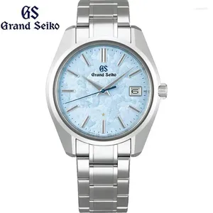 Relojes de pulsera Reloj clásico GrandSeiko Formal para hombre SBGP017 GS, reloj de cuarzo resistente al agua con calendario, tira de acero de lujo superior, reloj para hombre de negocios.