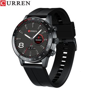 Montres-bracelets CURREN hommes montre intelligente fréquence cardiaque IP68 étanche sport Fitness Bluetooth appel Smartwatch musique horloge 221122