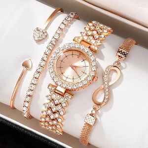 Montre-bracelets Diamond Femmes Regarde en or Rose Watch Ladies Bracelet Femme pour femmes en or rose Rose