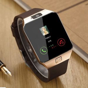 Montres-bracelets DZ09 Montre intelligente Horloge avec fente pour carte SIM Push Message Connectivité Bluetooth Téléphone Android Mieux que Smartwatch Hommes Montre 230506