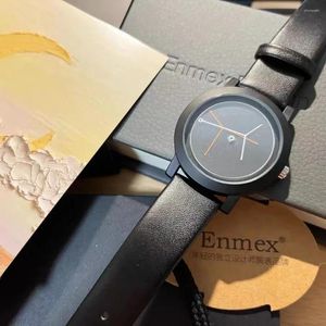 Wallwatches Enmex Diseño creativo Feel Twig Concept Quartz Watch Simple Abstract Designer Cool Holiday Gift