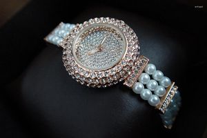 Relojes de pulsera Exquisito Antideslizante Resistente al desgaste Perfecto Reloj de perlas de alta gama Moda coreana personalizada
