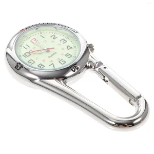 Relojes de pulsera Clip brillante en el reloj Fob: Reloj de aleación con luz nocturna para médicos Enfermeras Escalada Montañismo