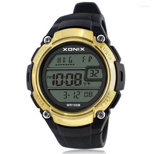 Montres-bracelets GOLDEN Hommes Montres Noctilucent Multifonction Mode Sport Worldtime Multiple Time Zone Digital Reloj Natation Plongée GA