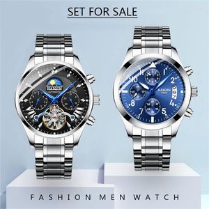 Montres-bracelets Haiqin Mentises masculines pour hommes Top Mechanical / Quartz Watch Men Sport Wristwatch Reloj Hombre Tourbillon Set