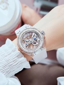 Wallwatches Hanboro Watches Watches Top Brand Automatic Watch for Women Mechanical Hollowed Business Elegant Clock Relogio Femininowrist