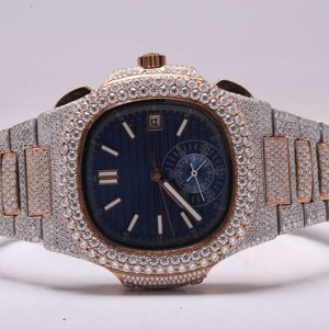 Montres-bracelets glacées personnaliser diamant montre de luxe pour hommes fait à la main fabricant de bijoux fins montre en diamant de laboratoire