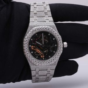 Montres-bracelets Iced Out Personnaliser Montre pour hommes Fabricant de bijoux fins faits à la main VVS1 Diamond W