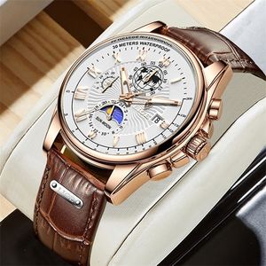 Relojes de pulsera LIGE Moda Fecha automática Hombres Relojes de cuarzo Primeras marcas de lujo Reloj masculino Cronógrafo Deporte Reloj de pulsera para hombre Relogio masculino 221025