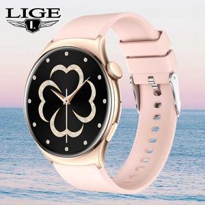 Montre-bracelets LIGE NOUVEAU ÉCRAN AMOLED SMART SMART WATCH 2024 BLUETOOTH CALLESTS FOR WOMMES HEALTH MONITEUR SPORTS FIMNESS FEMMES SMARTWATCH 240423