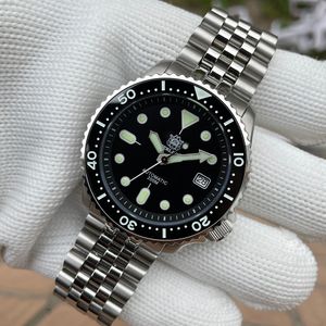 Wristwatches Mechanical Watch For Men STEELDIVE SD1996 Japan NH35 Automatic Movement Ceramic Bezel 200M Waterproof Classic Dive Small Abalone 230419