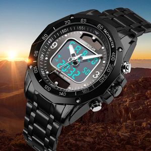 Montres-bracelets Montres pour hommes 2023 SKMEI Solar Sports Digital Quartz Watch Men Clock Full Steel Waterproof LED Wrist Relogio Masculino