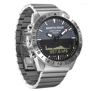 Montres-bracelets North Edge Chronomètre militaire Sport Montres numériques pour hommes 200M étanche 50M Boussole de plongée Altimètre GAVIA Alarme Smart Clock