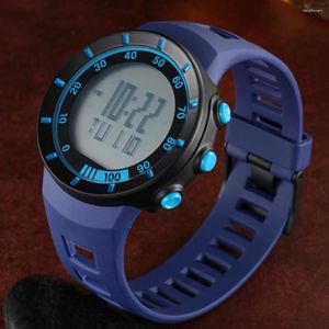 Montres-bracelets Ohsen marque LCD montre numérique hommes femmes montres de sport en plein air 50M étanche mode bleu bande de caoutchouc montre-bracelet horloges cadeaux