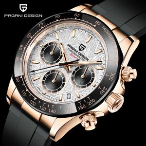 Montres-bracelets Pagani Design Mens Sports Quartz Montres Top Marque Saphir Acier inoxydable 100m Chronographe étanche Reloj Hombre 230403