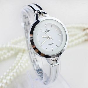 Relojes de pulsera RUNER famoso bonito oro rosa plata bonito reloj de cuarzo mujeres malla acero inoxidable vestido relojes Relogio Feminino Clo