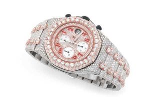 Montres-bracelets Vente Lab Grown Diamond Hip Hop Diamond Watch pour hommes en plaqué or 14 carats Réel 925 Sier Haute Qualité Diamond Bling Jewelry6E7X