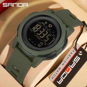 Montre-bracelets Sanda Top Brand Men Regarde des calories sportives Calories 50m Immasé LED Digital Watch Military Wrist Wrist Rogio Masculino