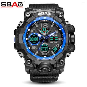 Wallwatches SBAO Sport Watch Men Digital LED Electronic Watches TPU Quartz Multi Function Relogio luminoso impermeable