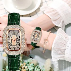 Montres-bracelets vendant des œufs de pigeon pleins de diamants étoiles Little Green Watch Girl Fashion