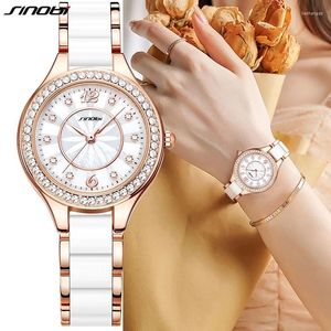 Montre-bracelets Sinobi Design Ladies Watches Fashion Top Top Luxury Women's Quartz Diamond Clock For Girl Gifts Family