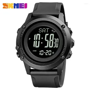 Relojes de pulsera SKMEI 1793 Reloj digital al aire libre para hombres Deporte Brújula Presión Impermeable Caloría Podómetro Militar Electrónico Mens