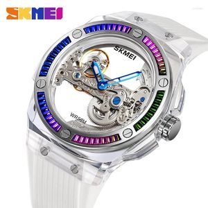 Montre-bracelets Skmei Fashion OpenWork Art Transparent Regardez en trois dimensions créatives en relief Business atmosphère Mécanique masculin M032